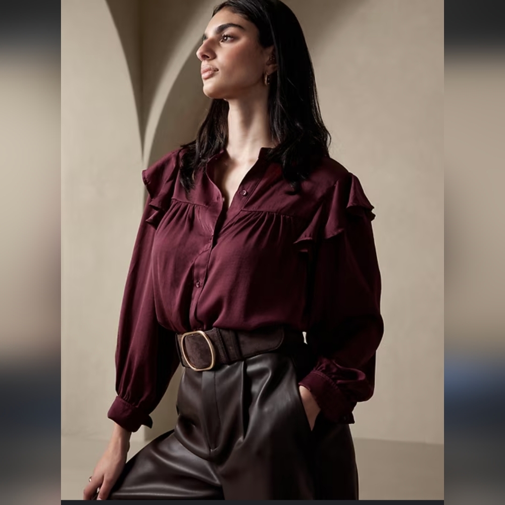 Banana Republic Ruffled Blouse